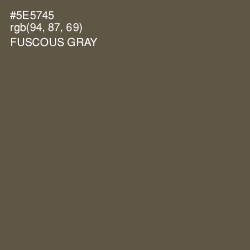#5E5745 - Fuscous Gray Color Image